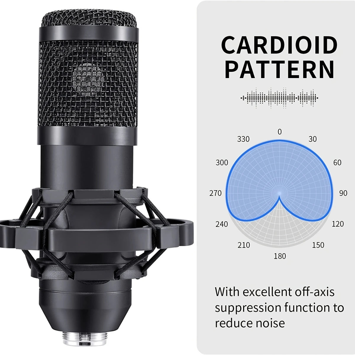 PATTI Studio Pro Condenser Mic Kit – XLR/USB-C Dual Output, Scissor Arm, Shock Mount & Pop Filter for Recording, Singing & Live Broadcast