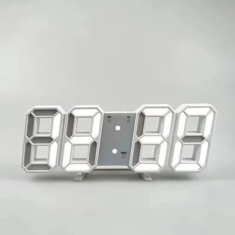3D Floating LED Digital Clock – Auto-Dimming USB-C Desk Alarm