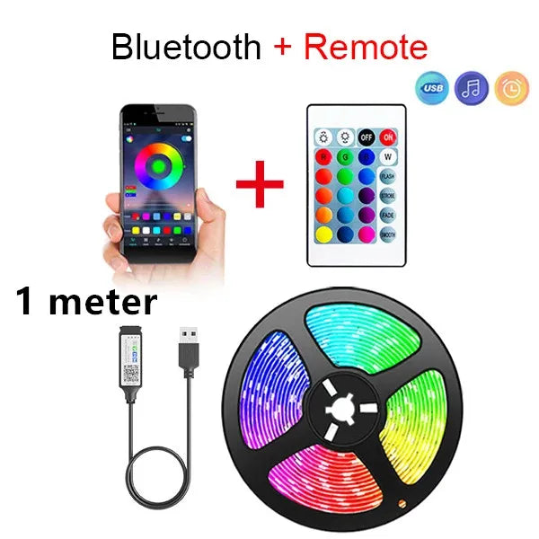 D5ORGB Bluetooth LED Strip – Music-Sync RGB Lights, App & Remote Control