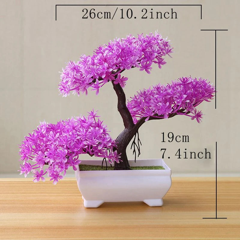 Evergreen Tabletop Bonsai – No-Water Faux Tree in Weighted Minimalist Pot