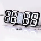 3D Floating LED Digital Clock – Auto-Dimming USB-C Desk Alarm