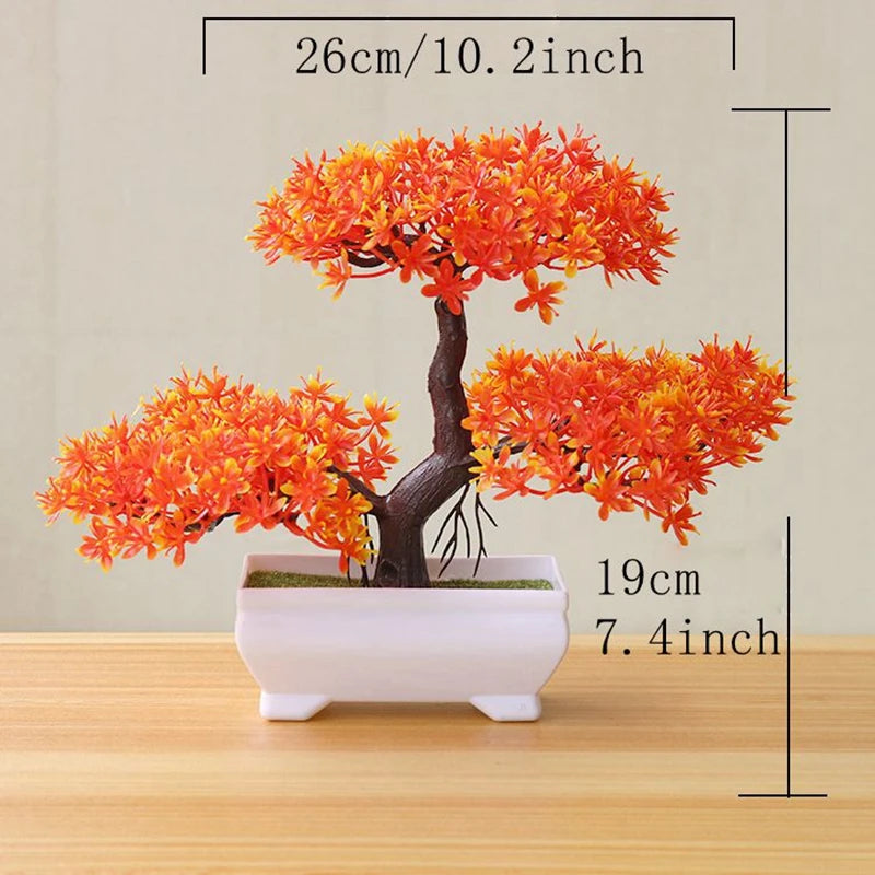 Evergreen Tabletop Bonsai – No-Water Faux Tree in Weighted Minimalist Pot