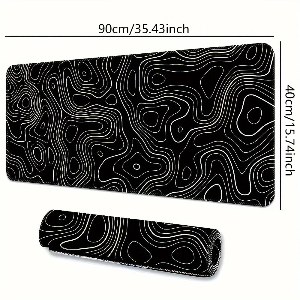 B-Smooth Extended Gaming Mouse Pad – Stitched-Edge, Non-Slip Rubber Base, Speed-Control Surface (12×24" / 16×36")