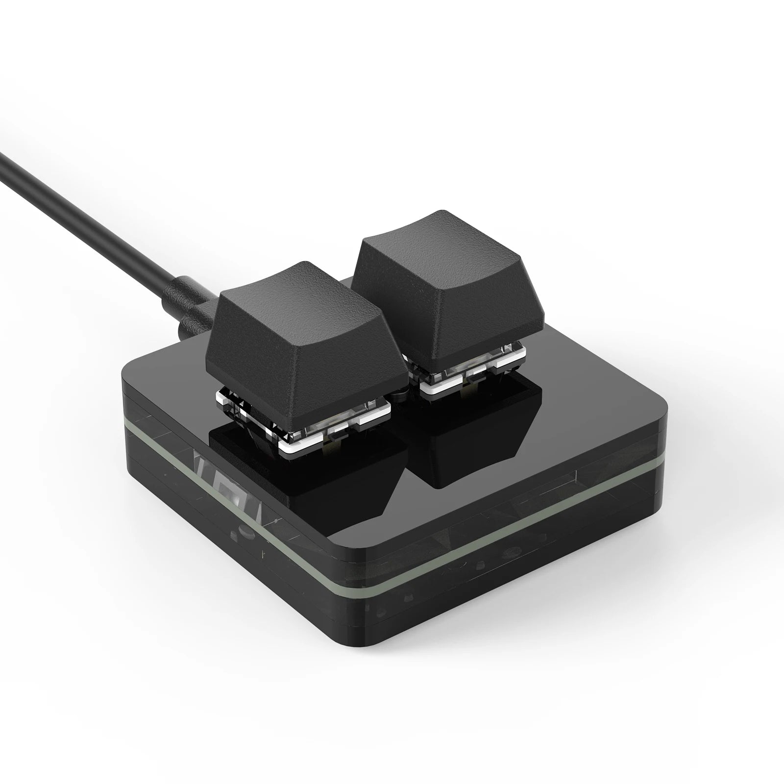 MacroPad RGB Knob – 3 Hot-Swap Mechanical Keys + Programmable Rotary Dial, QMK/VIA Wired Mini Keyboard for Photoshop, OBS & Multimedia