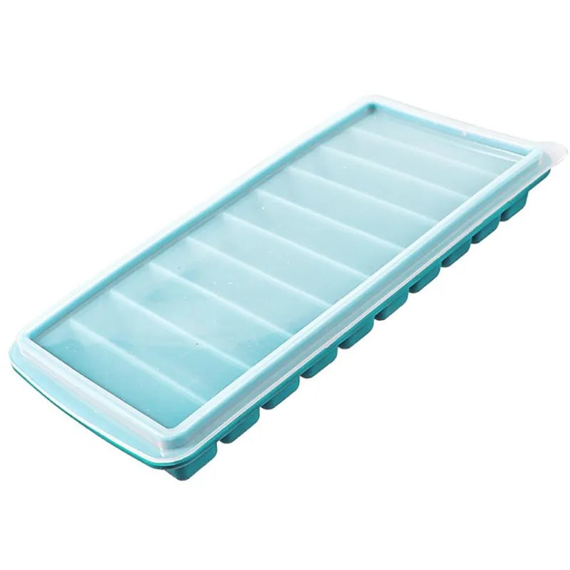 Long-Stick Ice Cube Tray with Lid – Slim 4" Silicone Mold for Water Bottles & Cocktails, Stackable, Easy-Release, BPA-Free