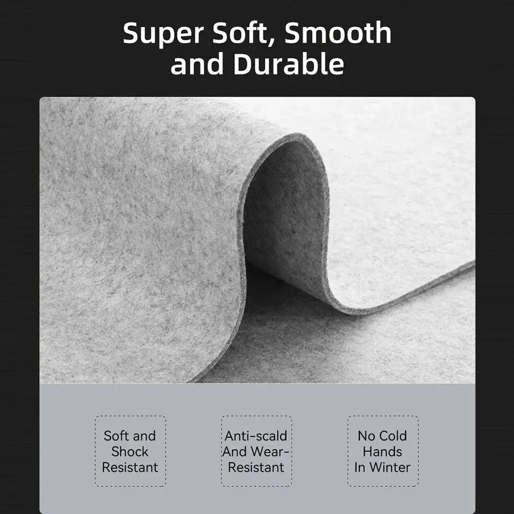 D-Felt Wool Desk Mat – Large Writing/Gaming Surface, Non-Slip Rubber Base, Scratch-Resistant, 3 mm Thick