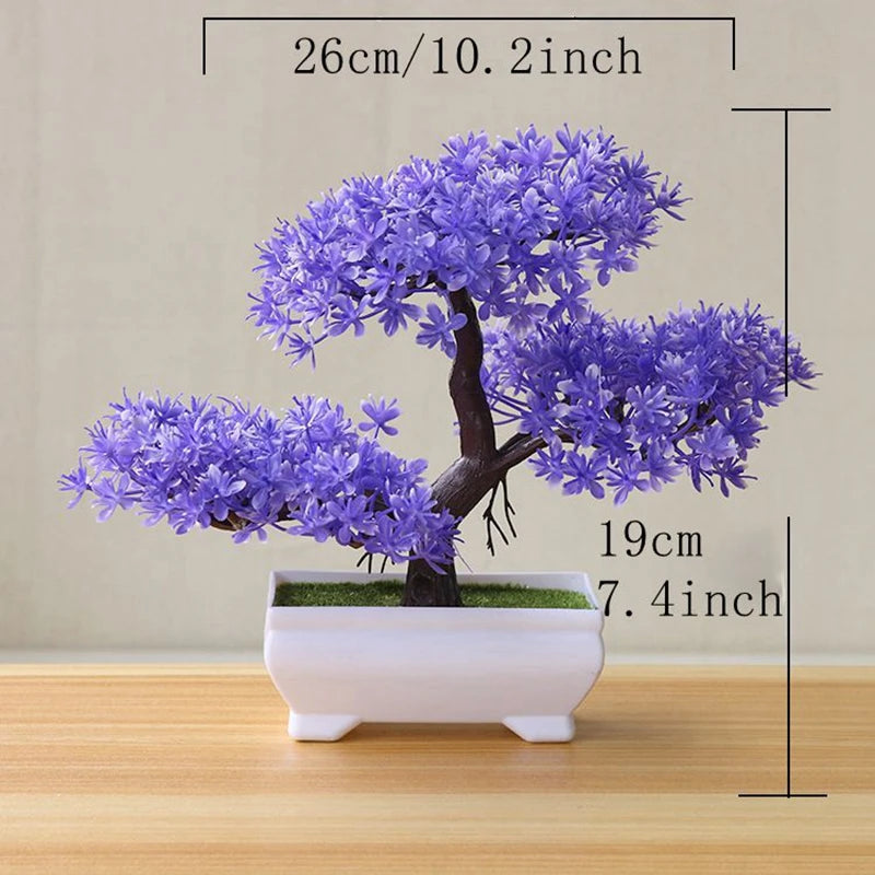 Evergreen Tabletop Bonsai – No-Water Faux Tree in Weighted Minimalist Pot