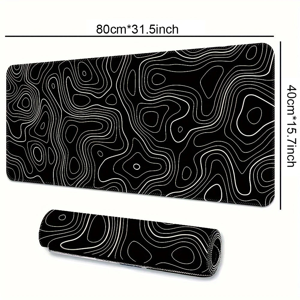 B-Smooth Extended Gaming Mouse Pad – Stitched-Edge, Non-Slip Rubber Base, Speed-Control Surface (12×24" / 16×36")