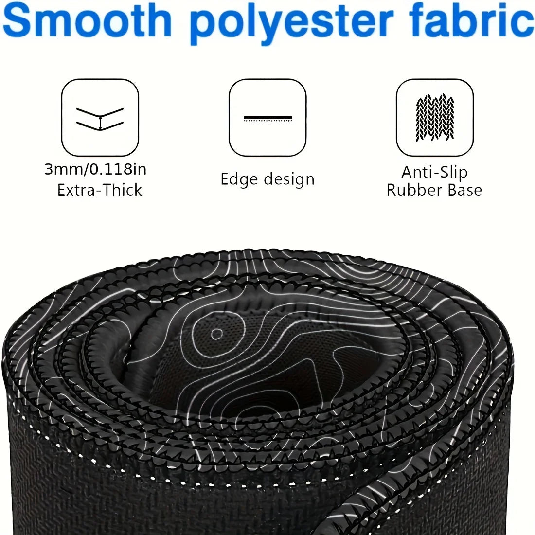 B-Smooth Extended Gaming Mouse Pad – Stitched-Edge, Non-Slip Rubber Base, Speed-Control Surface (12×24" / 16×36")