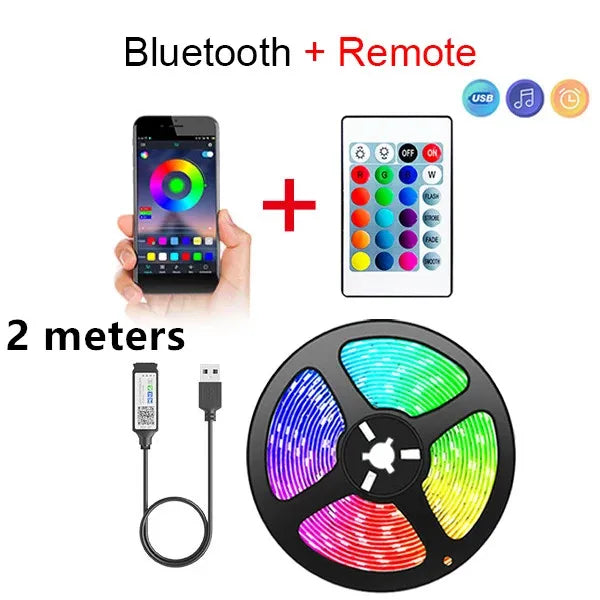 D5ORGB Bluetooth LED Strip – Music-Sync RGB Lights, App & Remote Control