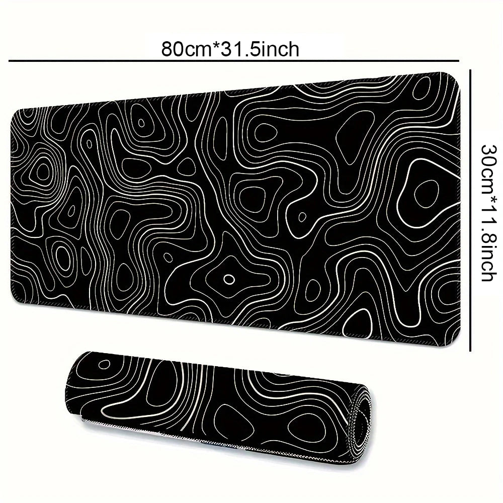 B-Smooth Extended Gaming Mouse Pad – Stitched-Edge, Non-Slip Rubber Base, Speed-Control Surface (12×24" / 16×36")