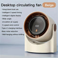 100-Speed Ultra-Quiet Table Fan – 180° Oscillating, 2000 mAh Rechargeable, Wall-Mount or Desk, LED Display, USB-C