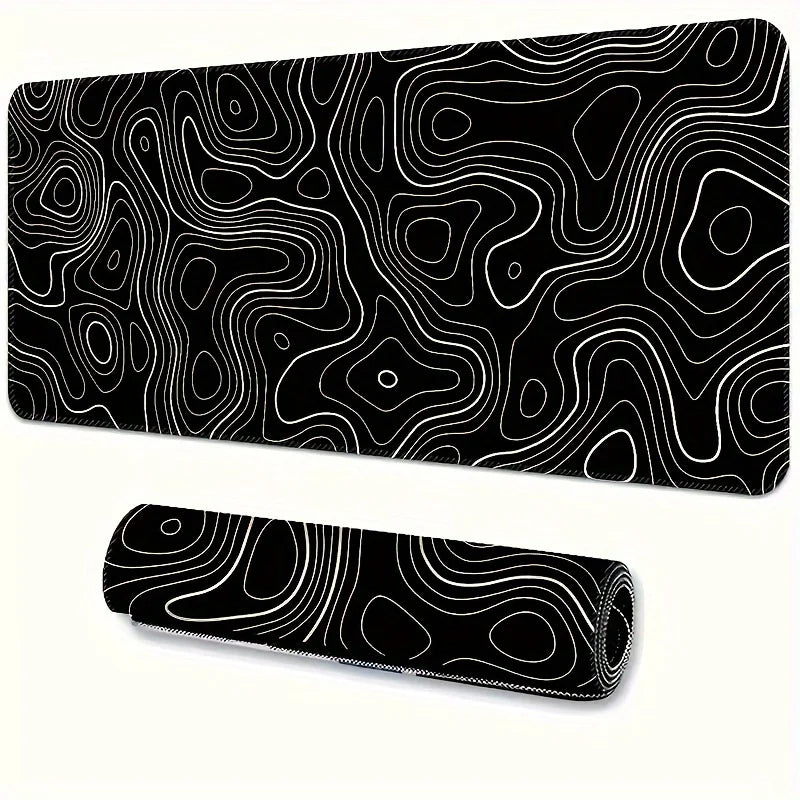 B-Smooth Extended Gaming Mouse Pad – Stitched-Edge, Non-Slip Rubber Base, Speed-Control Surface (12×24" / 16×36")