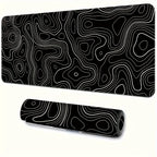 B-Smooth Extended Gaming Mouse Pad – Stitched-Edge, Non-Slip Rubber Base, Speed-Control Surface (12×24" / 16×36")