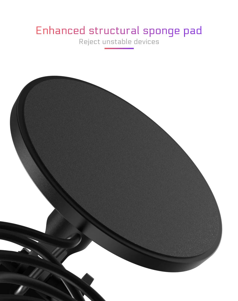 AOIEUUAI RGB USB Mic – Plug-&-Play Studio Sound with Tap-to-Mute & 8-Color Light Ring