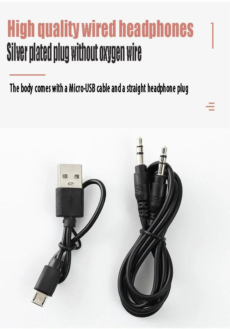 Y08 Bluetooth 5.3 Foldable Headset – 40 hr ANC Wireless Gaming & Music Over-Ear Phones, USB-C Quick Charge