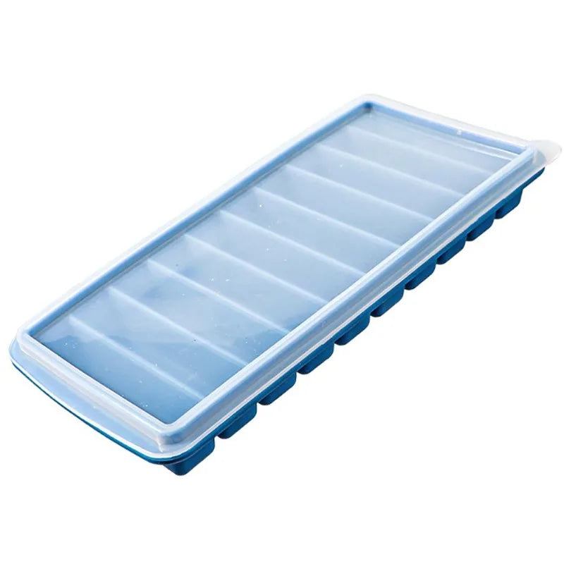 Long-Stick Ice Cube Tray with Lid – Slim 4" Silicone Mold for Water Bottles & Cocktails, Stackable, Easy-Release, BPA-Free
