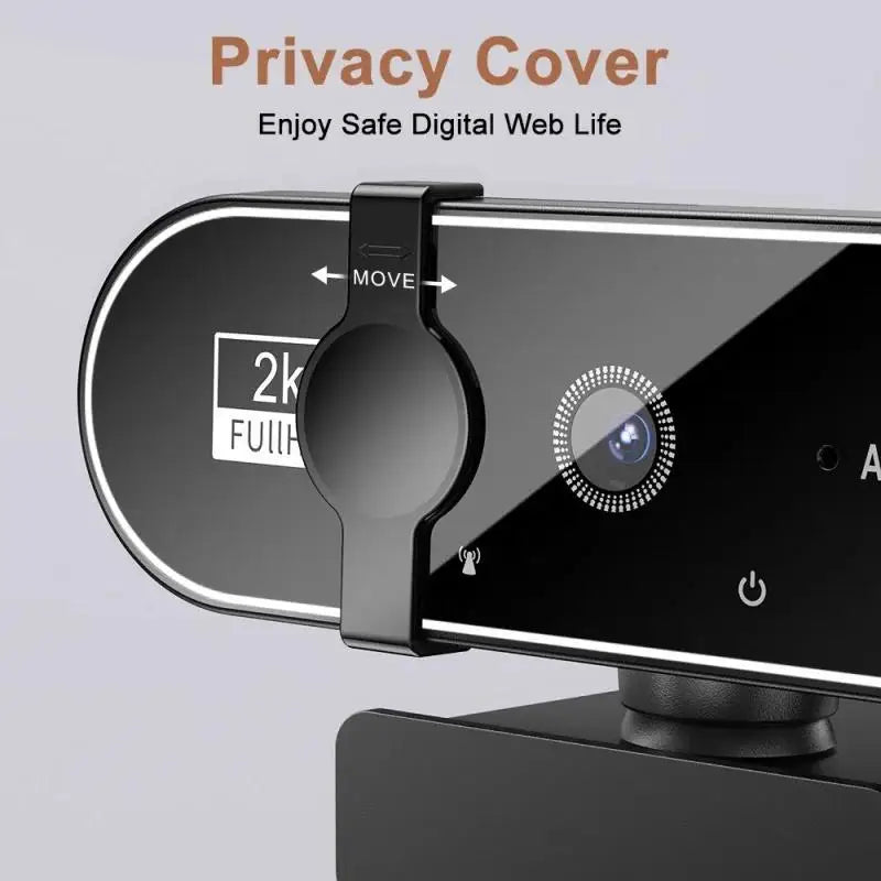 SJIYue 4K Webcam – 30 fps Ultra-HD / 60 fps 1080p with Dual Noise-Cancelling Mics, Autofocus, Privacy Cover & Mini Tripod