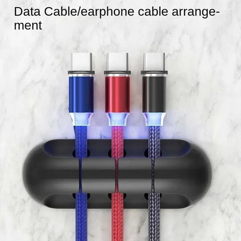 EasySorting Self-Adhesive Cable Anchors – Mini Silicone Cord Holders for Desk, Car & Nightstand