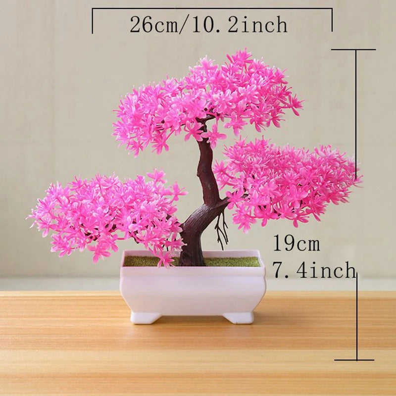 Evergreen Tabletop Bonsai – No-Water Faux Tree in Weighted Minimalist Pot