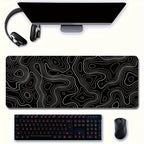 B-Smooth Extended Gaming Mouse Pad – Stitched-Edge, Non-Slip Rubber Base, Speed-Control Surface (12×24" / 16×36")
