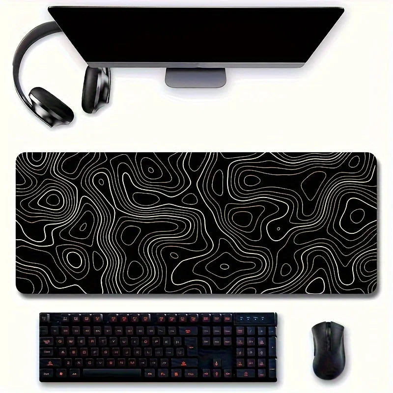 B-Smooth Extended Gaming Mouse Pad – Stitched-Edge, Non-Slip Rubber Base, Speed-Control Surface (12×24" / 16×36")