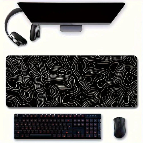 B-Smooth Extended Gaming Mouse Pad – Stitched-Edge, Non-Slip Rubber Base, Speed-Control Surface (12×24" / 16×36")