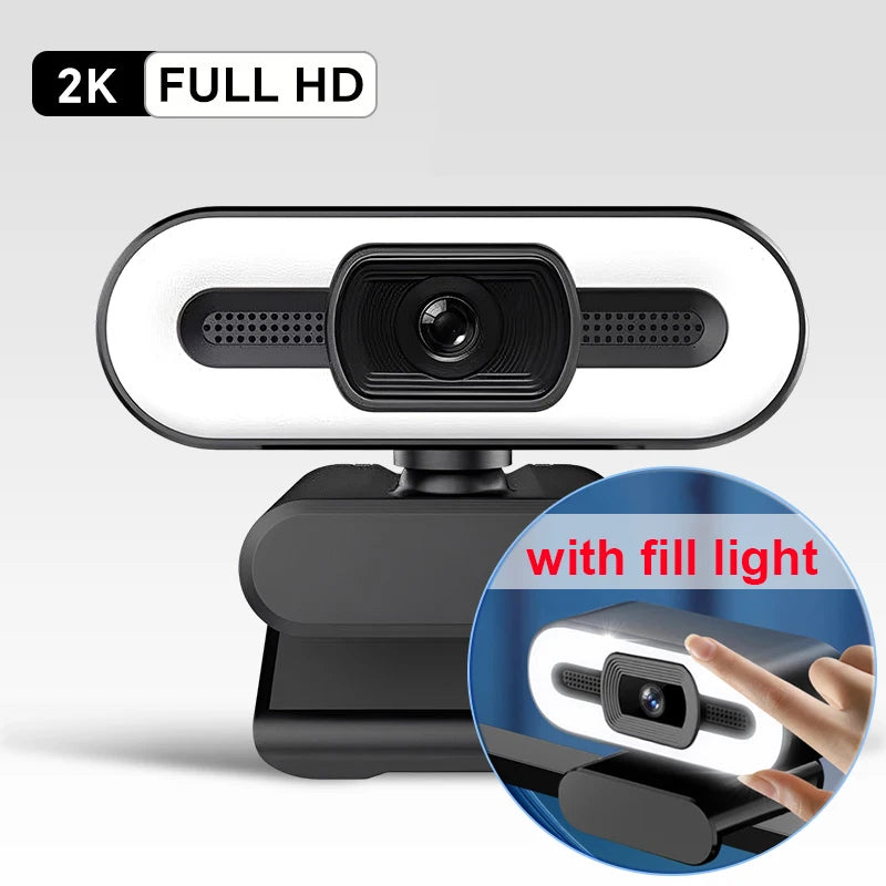 SJIYue 4K Webcam – 30 fps Ultra-HD / 60 fps 1080p with Dual Noise-Cancelling Mics, Autofocus, Privacy Cover & Mini Tripod