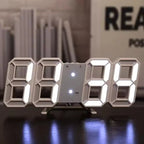 3D Floating LED Digital Clock – Auto-Dimming USB-C Desk Alarm